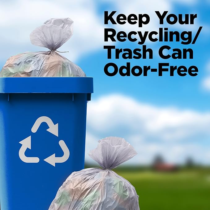 42 Gallon Trash Bags, 3 Mil Contractor Bags, Large Trash Can Liners, 33 x 48", For Large Trash Cans - For Outdoor, Lawn, Custodian, Landscape, Leaf, Recycling - Made in USA - (CLEAR, 50 COUNT)