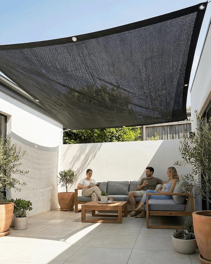 vensovo 50% Sunblock Shade Cloth Net Black Resistant - 4x10 Ft Garden Shade Mesh for Plant Cover, Greenhouse, Chicken Coop, Kennels, Tomatoes Plants