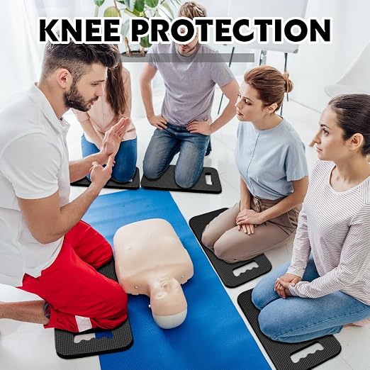 Riakrum 40 Pcs Garden Kneeling Pad Garden Knee Pad Thick Foam Knee Mat Waterproof Cushion for Kneeling Multi Functional and Church Kneeler for Praying, Baby Bath, Yoga, 15.4 x 6.7 Inch (Black)