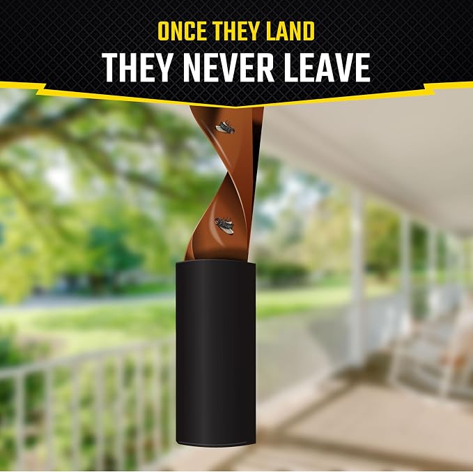 Black Flag Fly Paper, Insect Trap, Catches All Flying Insects 4 Traps