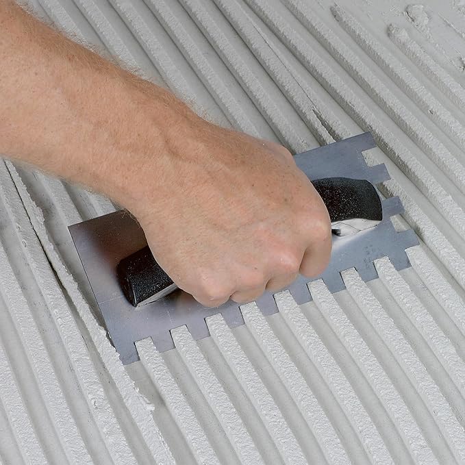 QEP 1/2" x 1/2" x 1/2" Square Notch Economy Flooring Trowel