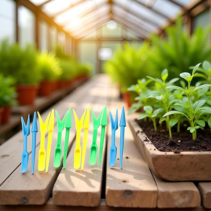 6 Sets Multicolor Planting Seedlings Dibber Widger Garden Tool Plastic Widger Seed Seedlings Dibber Sowing Digging Tool Garden Tool Sets Transplanting Planting Tool
