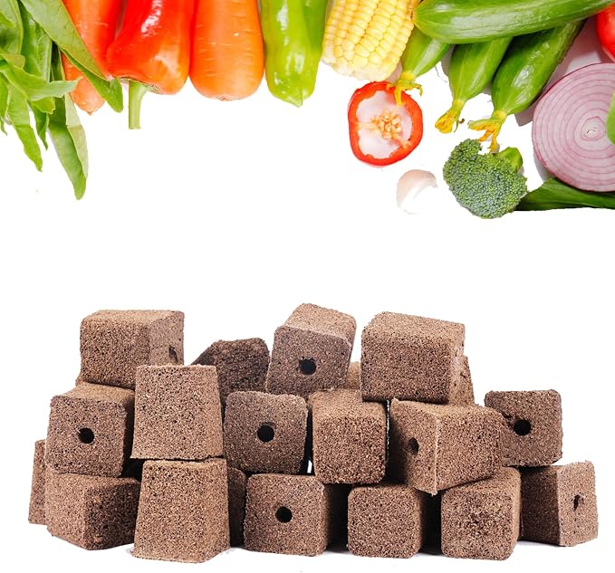 50 Pack Hydroponics Grow Sponges -Square Sponge Replacement Part Replacement Root Growth Sponge Seed Pods for Hydroponic Garden Indoor Growing System, Seed Starter Sponges Pod Kit
