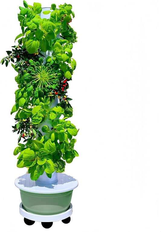 Hydroponic Tower 36 Pods, Automatic Watering System with Timer, Vertical Indoor Outdoor Growing Tower for Vegetables, Herbs and Large Plants, Easy Setup for Beginners