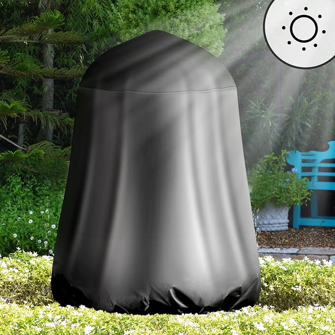 Tatuo Fountain Covers for Winter Waterproof 36"x42" 600d Outdoor Oxford Cloth Garden Fountain Statue Protective Cover with Drawstring for Outdoor Garden Statue(Black)