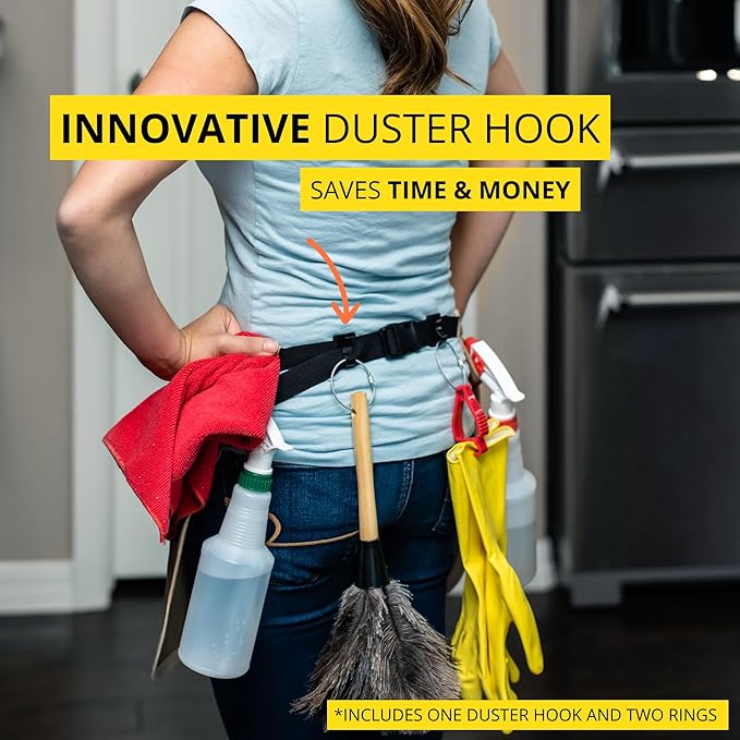 5-Pocket Waterproof Professional Cleaning Apron. Made for Pro Cleaners. Like a Cleaning Caddy Around Your Waist