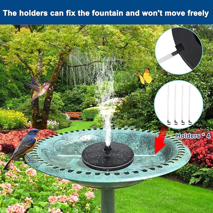 Bird Bath for Outside, Large 28 inch Tall Birdbaths for Outdoors with Solar Water Fountain, Plastic Retro Copper Bird Baths Bowl for Outdoor Garden Lawn Yard Patio Hotel Landscape Decor - Wide 20”
