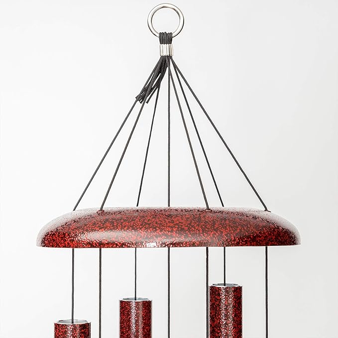 Corinthian Bells by Wind River - 44 inch Ruby Splash Wind Chime for Patio, Backyard, Garden, and Outdoor Decor (Aluminum Chime) Made in the USA