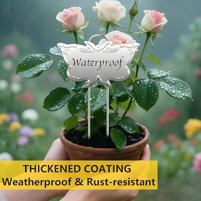 Metal Plant Labels 50 Pack 11in Tall Silver Outdoor Waterproof Garden Label Large Garden Seed Stake Tags for Flowers Fruits and Vegetables