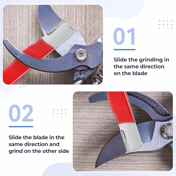 4 Pack Pocket Blade Sharpeners, Garden Tool Sharpener, Garden Knife Sharpener for Hedge Shears Scissors, Mini Portable Quick Edge Sharpening Multipurpose Usage for Cutter Scissor Axe Clipper Pruners