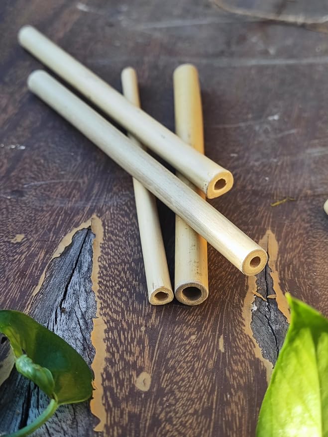 INature 100-Pack 6-Inch Natural Bamboo Tubes - Eco-Friendly Mason Bee House Refills | Perfect for Bee Hotels, Pollinator Boxes | Solitary Bee Hive Supplies