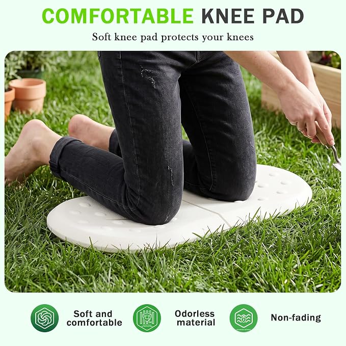 Babylush Foam Waterproof Comfortable Kneeling Pad,Beige,21×11×1.2 in | Soft Material,Anti-slip,Easy to Clean,Portable,Foldable,Gardening,Baby Bathing,Exercise,Yoga,Workout,Pilates
