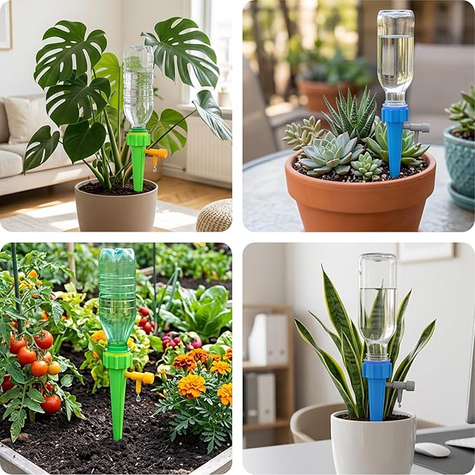 30PCS Self-Watering Stakes, Durable Plastic Water Spikes for Outdoor Plants, Convenient Vacation Plant Care Solution