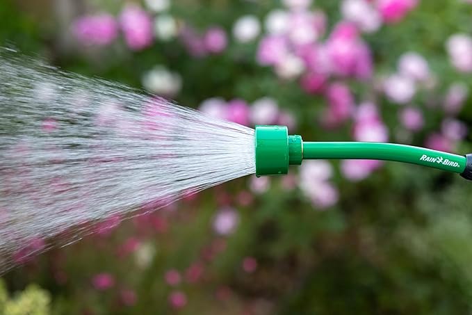 Rain Bird TCNZLWAND16 16" Watering Wand Garden Hose Nozzle, Thumb Control, Carbon Fiber Texture, Shower Spray Pattern