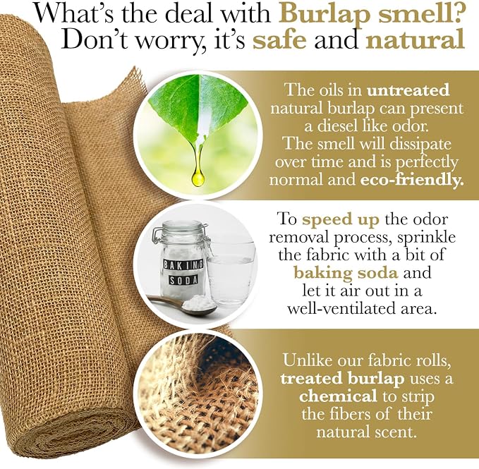 Burloptuous 40" x75 Feet Gardening Burlap Fabric Roll - Burlap Tree Wrap, Weed Barrier, Erosion Control, Aisle Runner, Multipurpose Natural Jute Fabric, High Density Material