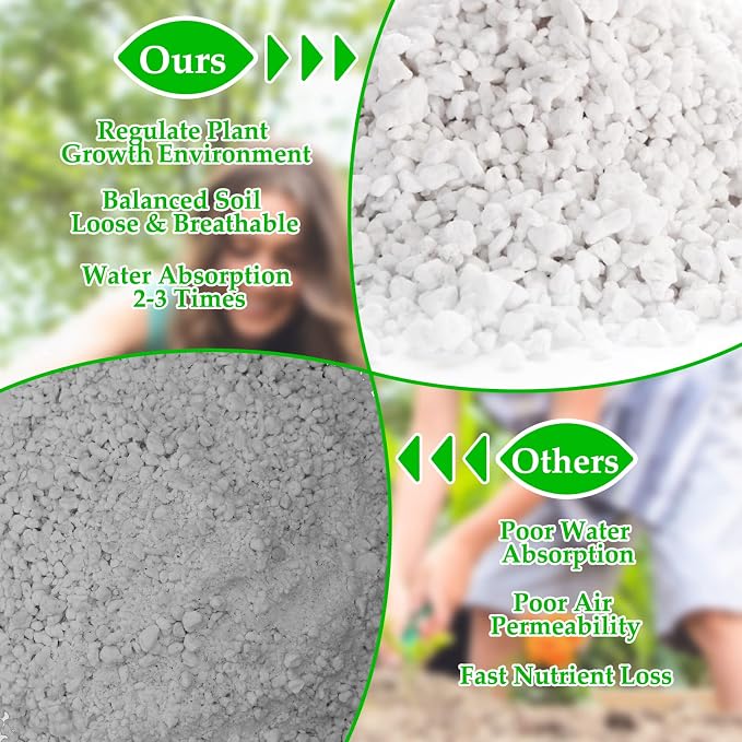 Legigo 4QT Horticultural Perlite for Plants & 4 Pack Organic Coco Coir Bricks, Gardening Soil Amendment Potting Mix for Indoor & Outdoor Plants