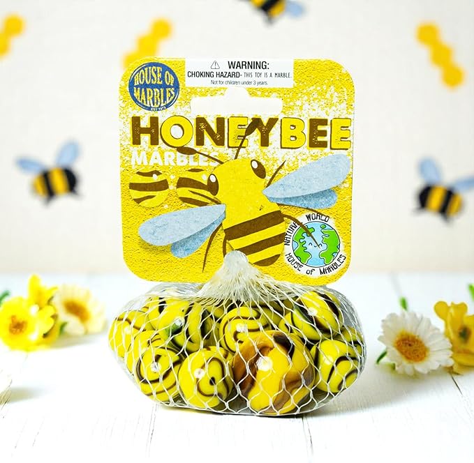 House of Marbles Honeybee Net Bag of Marbles