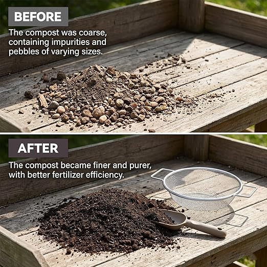 3 Pcs Soil Sifter for Gardening with Handle, 3mm + 6mm + 10mm Mesh Compost Sifters Dirt Sifters, Heavy Duty Rock Sifter for 5 Gallon Bucket, for Compost, Dirt, Rocks, Gravel & Garden