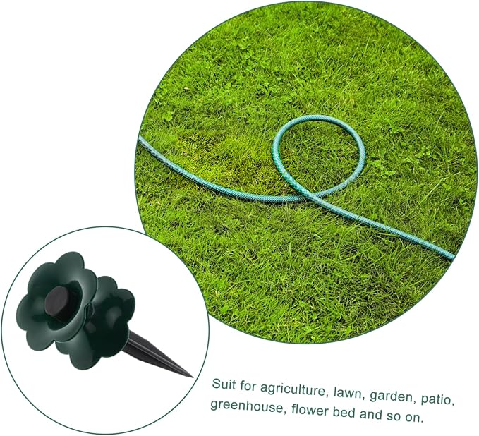 3pcs Hose Guards for Flower Beds Lawn Hose Winding Wheels Garden Watering Guide Spikes