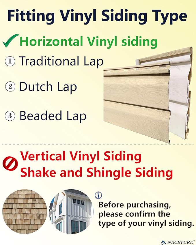 NACETURE Vinyl Siding Hooks (30 Pack) | Heavy Duty Patio Decor Siding Clips | Hanging Outdoor String Lights | Deck Decorations Outdoor Light Clips