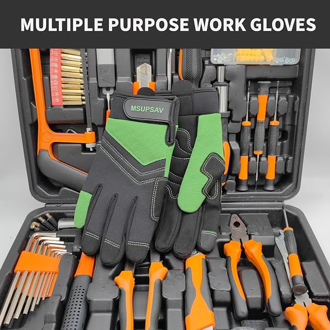 Gardening Gloves,Women Yard Work Garden Glove,Gifts | Thorn Proof,Puncture Resistant,Touchscreen,Gift,Leather,Spandex