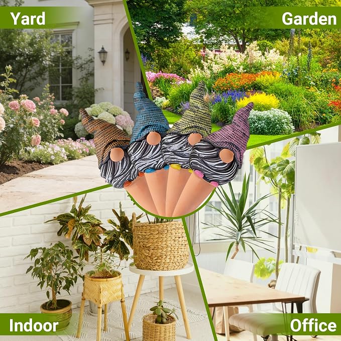 RoseFlower Terracotta Watering Spikes, Self Watering Planter Insert, Clay Watering Spikes, Vacation Automatic Plant Waterer Plant Watering Devices for Indoor Outdoor Home Office Plants