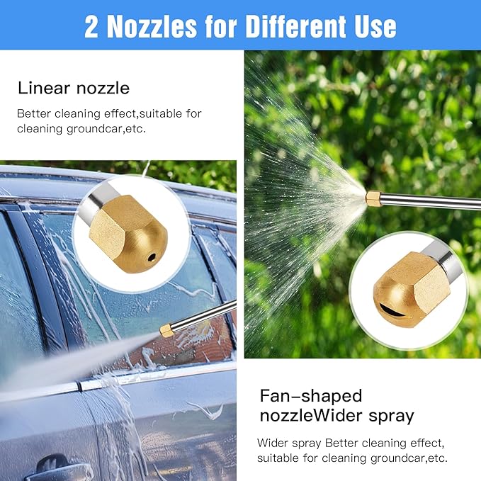 Watering Sprayer Cleaning Tool, Laopypor Hydro Jet Water Hose Nozzle, Wand Lance for Car Window Pet Washing and Plant Water