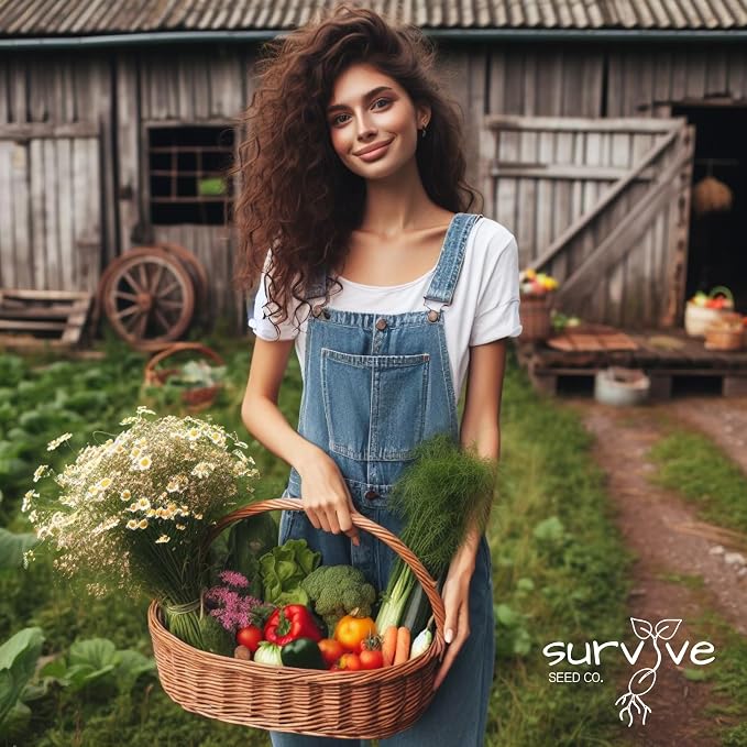 Survival Seed Kit America's #1 Largest Assortment of Heirloom Seeds - 155 Varieties - (Over 65,000 Seeds) Vegetable Fruit Herb Flower, Non-GMO, Seed Vault, Home Garden by Survive Seed Co. (Eco Pack)