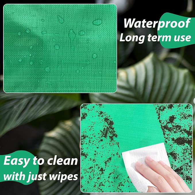 59'' x 59'' Extra Large Plant Repotting Mat, Thickened Foldable Repotting Mat for Indoor Plants, Transplanting Houseplants, Pot Out, Mix Soil and Mess Control, Gardening Gifts for Plant Lover(Green)