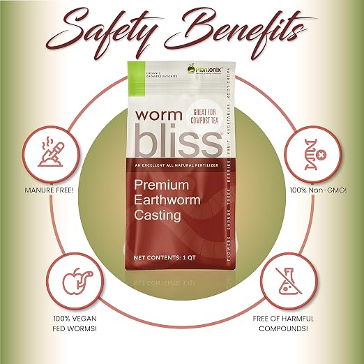 Coco Coir Brick (650gms) + Worm Bliss (1 Qt) - Organic Worm Castings & Organic Coco Coir for Plants - Coconut Coir Coco Peat - Earthworm Castings Worm Fertilizer - Garden Soil & Potting Soil Mix