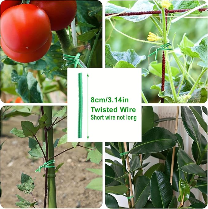 30Sets Garden Stakes Set 120pcs with 14 Inch Plant Sticks and Stake Arms, DIY 4ft 5ft 6ft 7ft 8ft Tomato Stakes, Garden Stakes for Vegetables Tomato Pepper Indoor Outdoor Plants