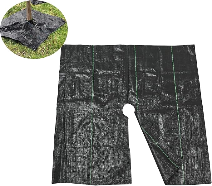 47in Premium Garden Weed Barrier Landscape Fabric Weed Barrier Fabric,Mulch mat,Mulch Ring,Tree Rings for Easy Set up and Superior Weed Control(10pcs)