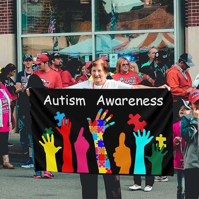 Autism Awareness Flag 3x5 Ft Outdoor Indoor With Grommet Home House Garden Yard Banner Decorative Sign