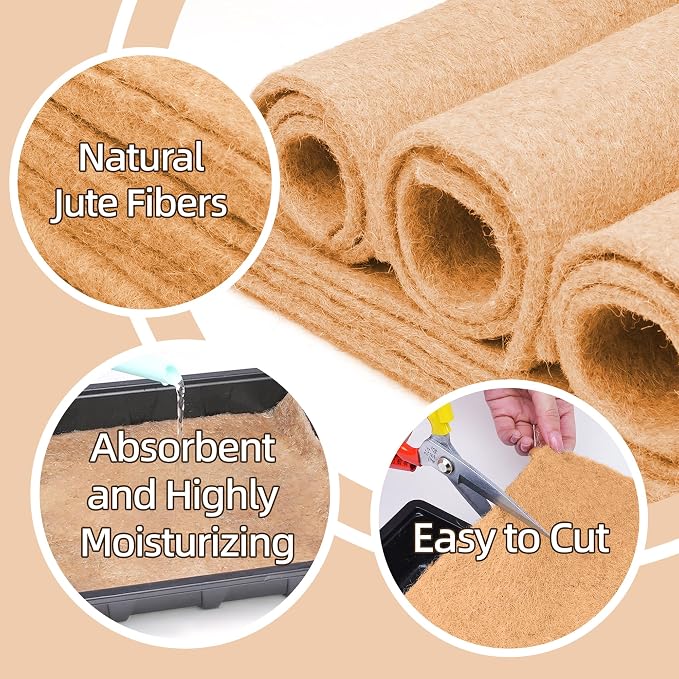U0U 10PCS Jute Microgreens Grow Mats, Hemp Grow Mats for Microgreens, Microgreens Growing Trays,Hydroponic Growing Kits for Microgreens Wheatgrass and Sprouts Organic Production (10, 10"x 10")