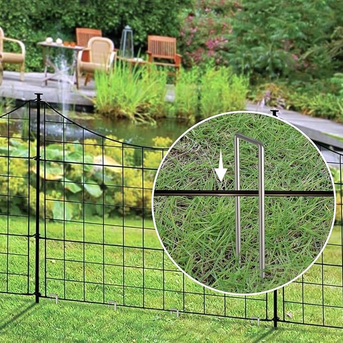 AAGUT Landscape Staples 8 Inch 11 Gauge Garden Staples 100 Pack, Galvanized Heavy Duty U-Shaped Sod Pins,Yard Ground Lawn Fence Stakes for Weed Barrier Fabric Irrigation Tubing