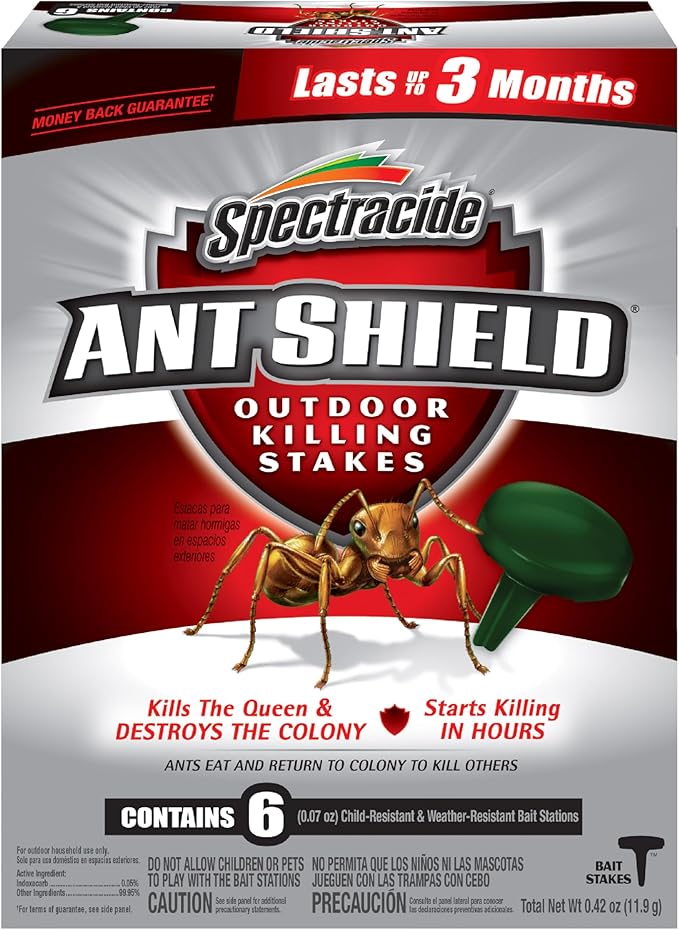 Spectracide Ant Shield Outdoor Killing Stakes 6 Count, Kills The Queen And Colony