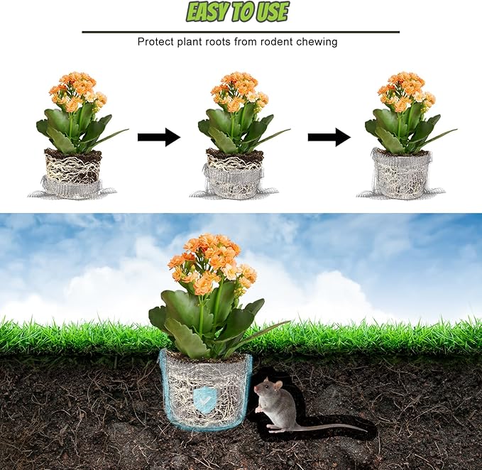 16 Pcs Root Guard Gopher Proof Stainless Steel Wire Baskets, 10 Gallon Mesh Root Protection for Gophers Moles Voles, Planting Baskets for Roots Tubers Bulbs Trees Flowers (20" × 18")