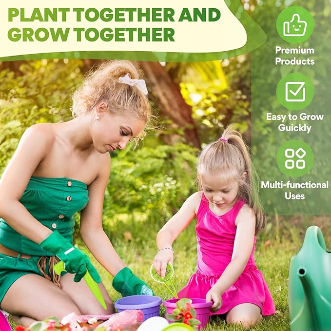 Seed Planter Tool, 6.9" Dibber Garden Tool, Plastic Dibbler Tools for Planting, Seed Dispenser, Bulb Digger Garden Planter for Sowing Seeds, Bulbs, Digging (Light Green 12pcs)