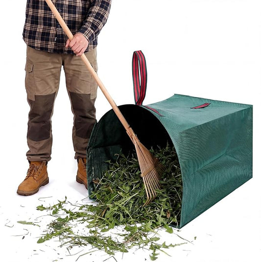Dntorx 53 Gallon Reusable Yard Waste Bags, 1 Pack Lawn Bags With Dustpan-Style Opening & Handles, Heavy-duty Leaf Bags For Grass,Storm Debris,Construction Waste, Standable & Foldable