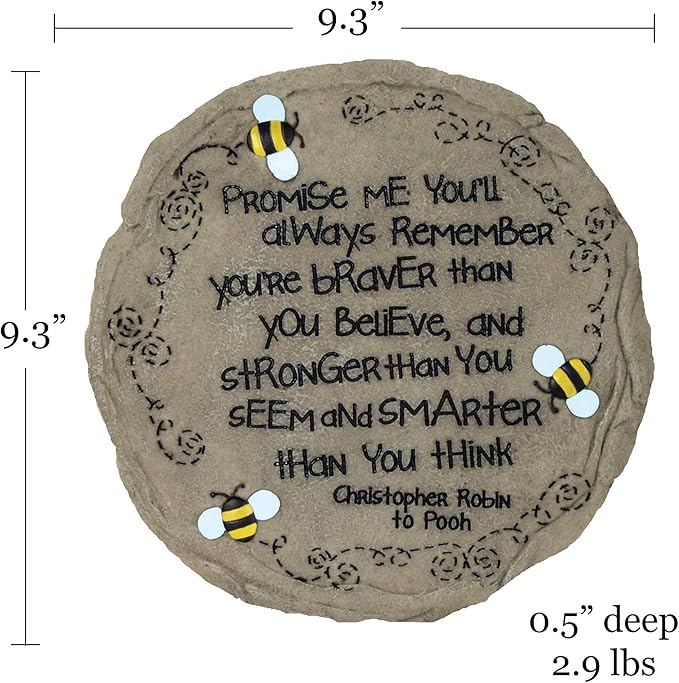 Spoontiques - Garden Décor - Promise Me Stepping Stone - Decorative Stone for Garden