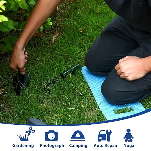 Riakrum 10 Pcs Garden Kneeling Pad Garden Knee Pad Thick Foam Knee Mat Waterproof Cushion for Kneeling Multi Functional and Church Kneeler for Praying, Baby Bath, Yoga, 15.4 x 6.7 Inch (Blue)