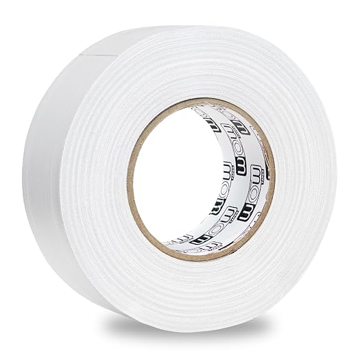 Wow Gaffers Tape 2 Inch White - 50 Yards, Residue Free, Non-Reflective & Heavy-Duty - Professional Grade Gaff Tape - Ideal for Photography Backdrop, Cables, Cords & Floor Taping