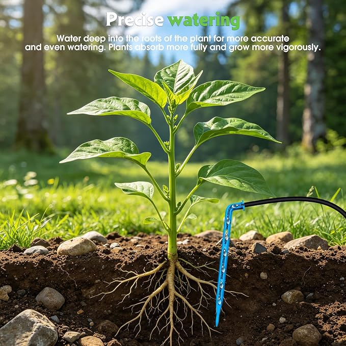 Solar Irrigation System 10W for Automatic Plants Watering, Summer Garden Drip Irrigation Kit for Solar Garden Drip Irrigation System,Supported Irrigation System Kit for Plant Bed,Green House