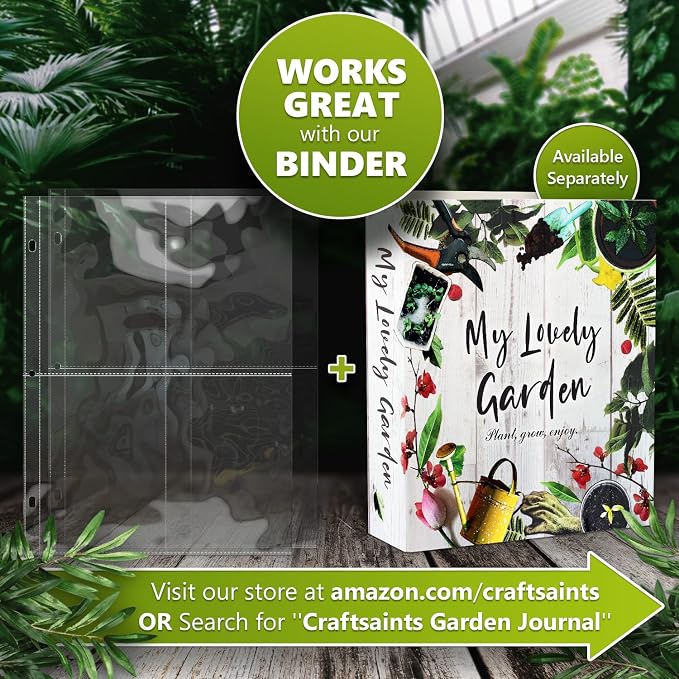 400 Pockets Seed Storage Organizer Sleeves (50 Pack) Slot Size 3.5x5, 8 Pocket Garden Seed Organizer, Clear Sleeves for Seed Packet Storage, Seed Keeper, Seed Organizer Binder