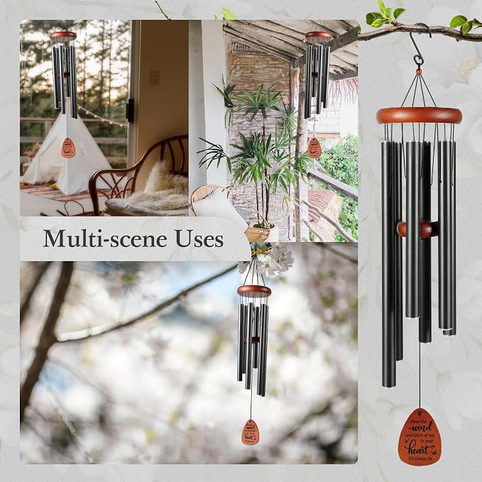 SteadStyle Sympathy Gifts for Loss of Loved One - Memorial Gifts Wind Chimes, Gifts for Who Loss of Dad, Mom, Brother, Friend, Sympathy Bereavement Gift Baskets Home Outdoor Garden Patio Decor (36 IN)