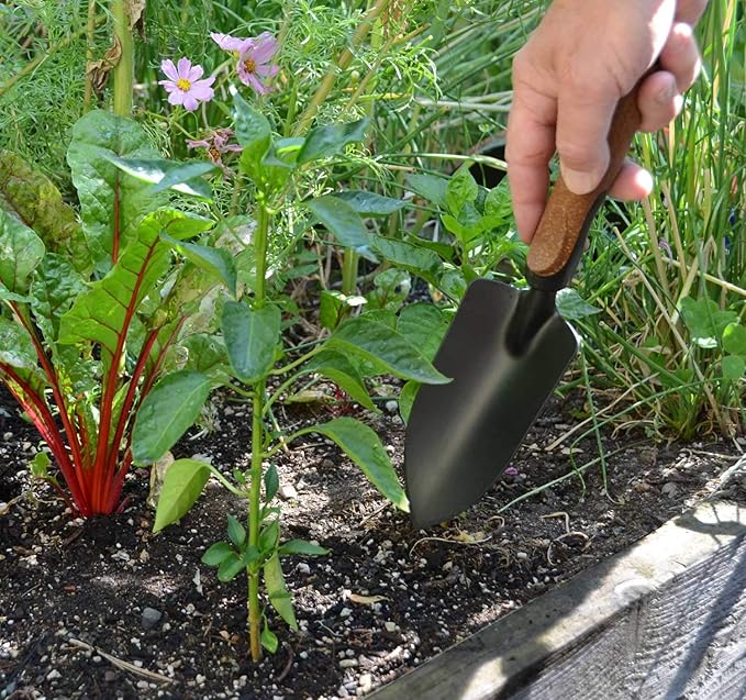 Garden Tool Set, 5 Pieces, Heavy Duty Powder Coated Steel, Cork Handle