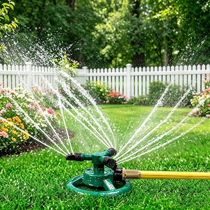 Sprinklers for Yard, Rotating Lawn and Garden Sprinkler for Large Area Coverage, Yard Sprinklers for Kids and Pets Playing