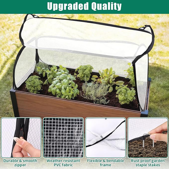 ANGAR Garden Covers for Raised Beds, Garden Row Plants Cover Accelerator, Freeze Protection Greenhouse Cover for Raised Garden Beds Protecting Seedlings Fruits Vegetable Rows