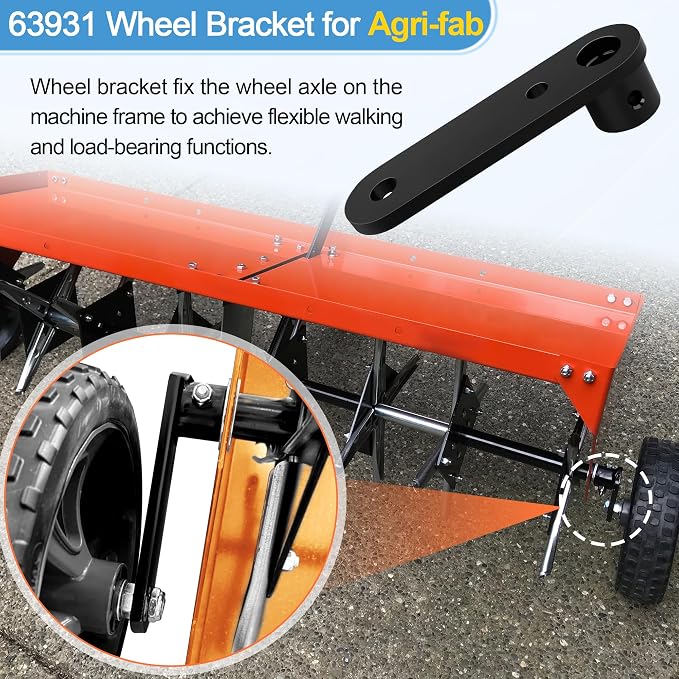 63931 Wheel Bracket Assembly for Agri-Fab, Parts Fit for Agri-Fab - Lawn Plug Aerator Replacement Parts Replacement 48" Plug Aerator 45 0299(2 Pack Hitch)