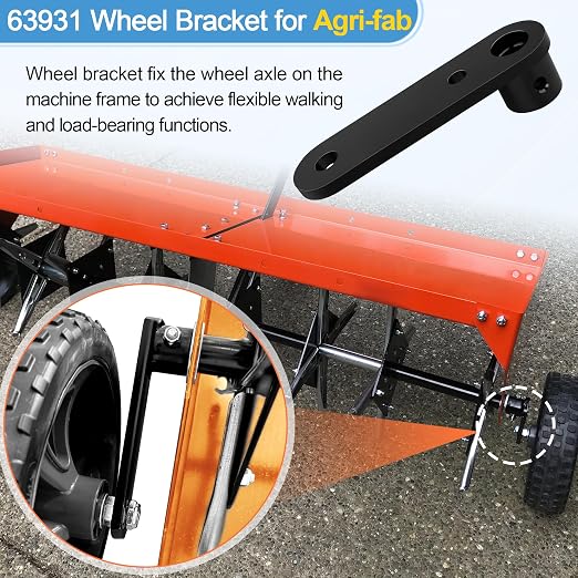 63931 Wheel Bracket Assembly for Agri-Fab, Parts Fit for Agri-Fab - Lawn Plug Aerator Replacement Parts Replacement 48" Plug Aerator 45 0299(1 Pack Hitch)